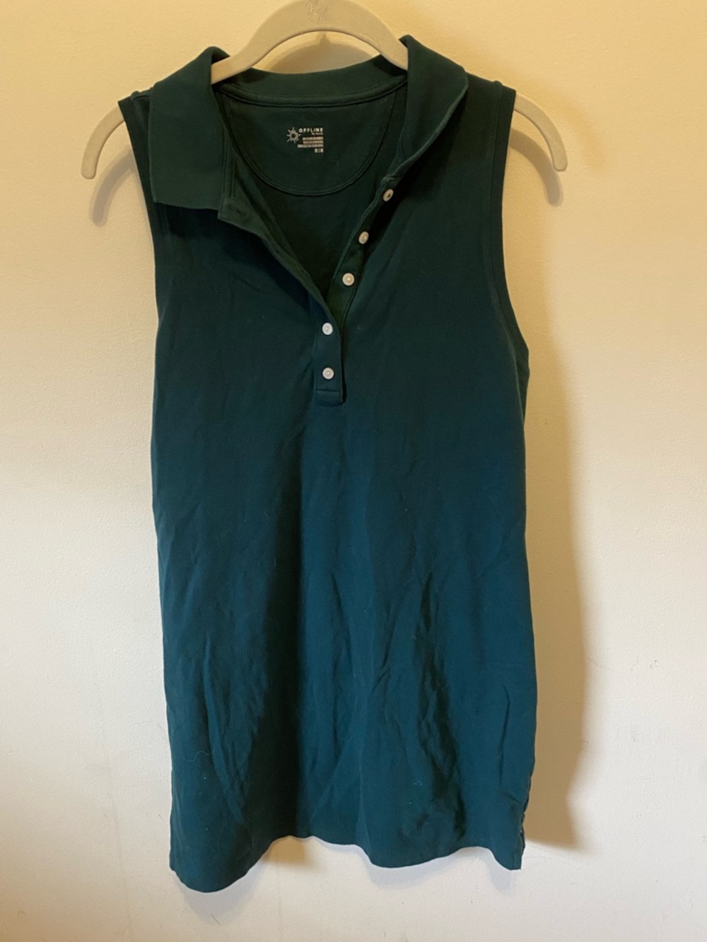 Offline by aerie tennis dress size medium forest green mini dress